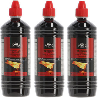 Fancy Flames Fakkelolie - 3x - 1 liter - lange brandduur - voor buitengebruik