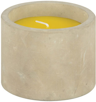 Fancy Flames Geurkaars citronella - in betonnen houder - 10 branduren - citrus Geel