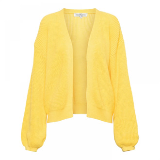 Fancy Gebreid Lang Mouw Vest &Co Woman , Yellow , Dames - 2Xl,Xl,L,S,Xs,3Xl