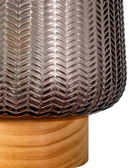 Fancy Glamour E27-LED batterij taupe hout