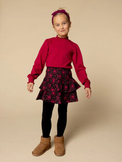 Fancy jersey krinkel top pink rose voor meisjes in de kleur Roze - 98