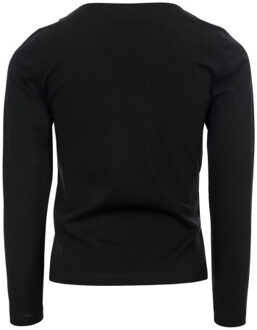 Fancy top drapes voor meisjes in de kleur Zwart - 176