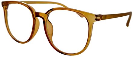 Fangle Blueblock Big Round Caramel - +1.5