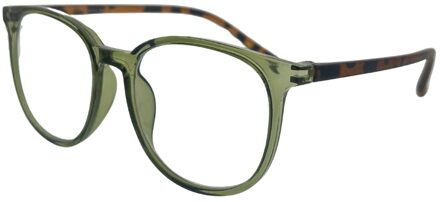 Fangle Blueblock Big Round Olive - +2.0