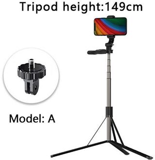 Fangtuosi 1490Mm Grote Bluetooth Draadloze Selfie Stok Statief Opvouwbare Monopod Voor Smartphones Voor Gopro 6 5 Sport Action Camera model- A 149cm