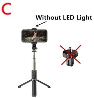 Fangtuosi 3 In 1 Monopod Statief Met Bluetooth Shutter Voor Iphone Smartphone Selfie C zonder LED licht