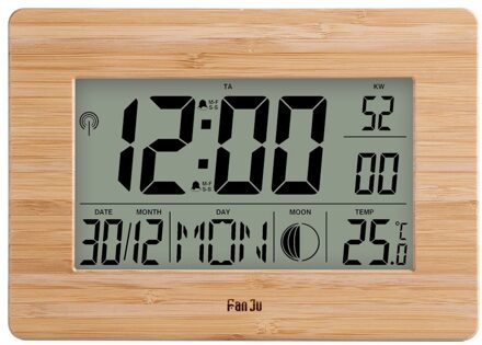 FanJu FJ3530 LCD Digitale Wandklok Alarm Big Size Nummer Multifunctionele Temperatuur Tafel Klokken Nachtkastje thermometer Grote klok