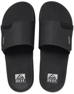 Fanning Slide Heren Slippers - Black/Silver - Maat 44