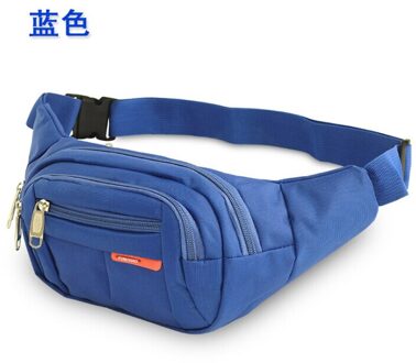 Fanny Pack Mens Womens Taille Hip Belt Bag Purse Pouch Reizen Sport Bum Casual Schouder Crossbody Nylon Riem Unisex Tas Blauw