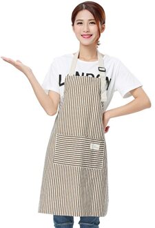 Fansheng Katoen En Linnen Mouwloze Schort Keuken Waterdicht, Olie-Proof En Antifouling Overalls Curry