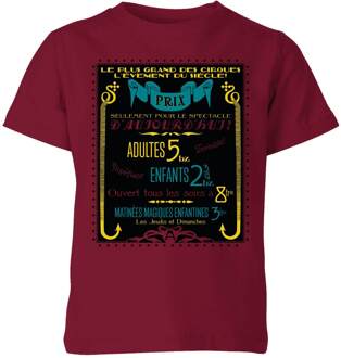 Fantastic Beasts Les Plus Grand Des Cirques kinder t-shirt - Wijnrood - 110/116 (5-6 jaar) - S