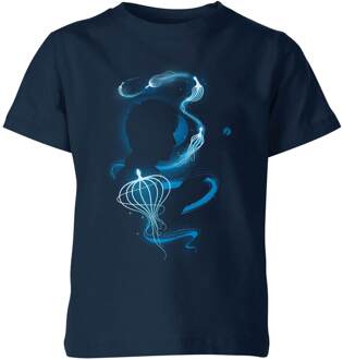 Fantastic Beasts Newt Silhouette kinder t-shirt - Navy - 110/116 (5-6 jaar) - Navy blauw