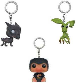 Fantastic Beasts Niffler Pickett Thestral Pocket Keychain Vinyl Action Figure Collection Model Toys