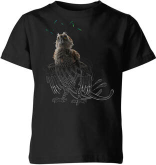 Fantastic Beasts Tribal Augurey kinder t-shirt - Zwart - 146/152 (11-12 jaar) - Zwart - XL