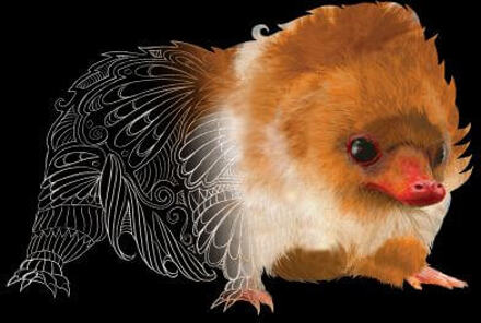 Fantastic Beasts Tribal Baby Niffler dames t-shirt - Zwart - XS