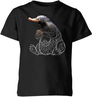 Fantastic Beasts Tribal Niffler kinder t-shirt - Zwart - 146/152 (11-12 jaar) - XL