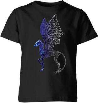 Fantastic Beasts Tribal Thestral kinder t-shirt - Zwart - 122/128 (7-8 jaar) - M