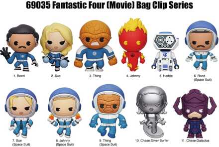 Fantastic Four 3D PVC Bag Clips Movie Display (24)