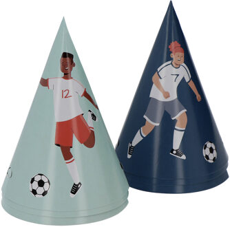 Fantastic Voetbal Feesthoedjes (6st) Multikleur - Print