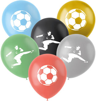 Fantastic Voetbal Latexballonnen (6st) Multikleur - Print