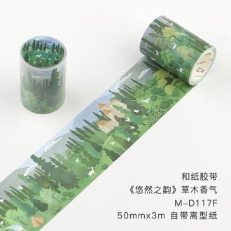Fantastische Droom Serie Masking Washi Tape Bloem Bos Decoratieve Plakband Diy Scrapbooking Sticker Label Briefpapier 04