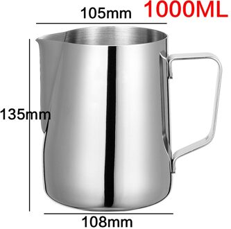 Fantastische Keuken Rvs Melk Opschuimen Jug Espresso Koffie Pitcher Barista Craft Koffie Latte Melk Opschuimen Jug Pitcher 1000ml
