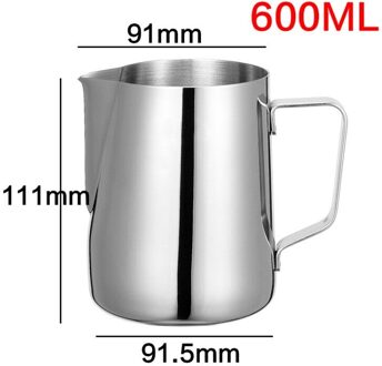 Fantastische Keuken Rvs Melk Opschuimen Jug Espresso Koffie Pitcher Barista Craft Koffie Latte Melk Opschuimen Jug Pitcher 600ml