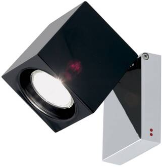 Fantastische wandspot CUBETTO GU10 zwart zwart, chroom glanzend