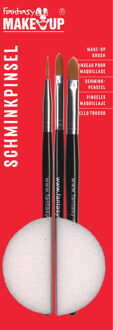 Fantasy Make-up Schmink penselen en sponsjes - schminkset - Schminkpenselen Zwart