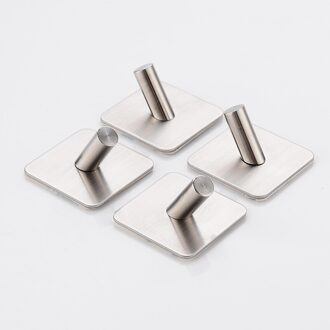 Fapully 304 Rvs Robe Haken Muur 4 stuks Kleding Haak Handdoek Hanger Badkamer Punch Gratis Badkamer Accessoires
