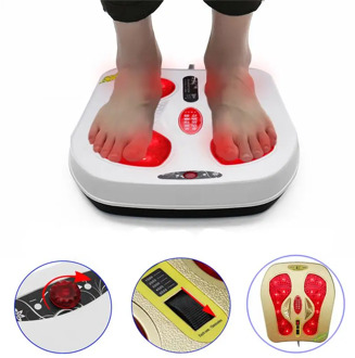 Far Infrared Foot Electric Massager Vibration Magnetic Therapy Timing Hyperthermia Foot Care Device Health Machine Office Home