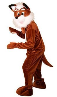 Faram Pluche vos dierenpak/kostuum - mascotte outfit - bruin - Vossen - one size - volwassenen