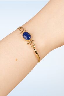 Farao armband in goud en lapis lazuli blauw Blauw/Goud