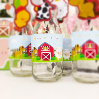 Farm Animal Water Fles Wrappers Farm Animal Water Fles Labels Kids Verjaardagsfeestje Decoratie Benodigdheden Farm Baby Douche Decor