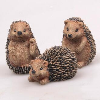 Farmwood Animals beeld egel 6cm bruin