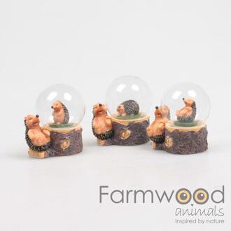 Farmwood Animals Beeld Schudbol egel 4,5cm bruin