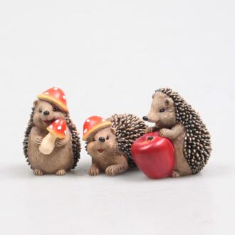 Farmwood Animals Egel met paddenstoel 6cm bruin
