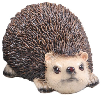 Farmwood Animals Egel tuin beeldje - voor binnen/buiten - 15 x 12 x 11 cm - dieren tuinbeelden - snuitje recht