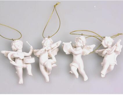 Farmwood Animals Engel hang 6x4x8cm wit