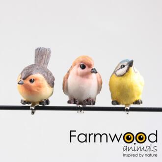Farmwood Animals Farmwood Vogel op clip 5,6x3x4cm multi