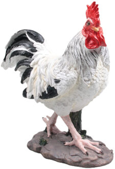 Farmwood Animals Haan/Kip tuin beeldje - voor binnen/buiten - 25 x 13 x 30 cm - dieren tuinbeelden