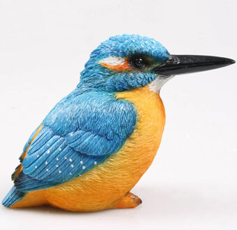 Farmwood Animals IJsvogel vogel beeldje - 20 x 15 cm - woondecoratie - tuinvogel beeldjes