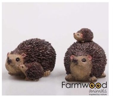 Farmwood Animals Tuinbeeld Egel met kind 10x7x8 cm
