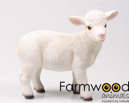 Farmwood Animals Tuinbeeld Lam staand 21,5x11x19,5cm Wit