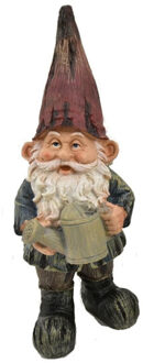 Farmwood Animals Tuinkabouter - rode muts met gieter - 24 cm - polystone - tuinbeeld