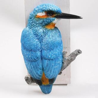 Farmwood Animals Vogel ijsvogel wand 14x5x19cm blauw