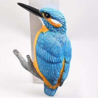 Farmwood Animals Vogel ijsvogel wand 19x29x5cm blauw