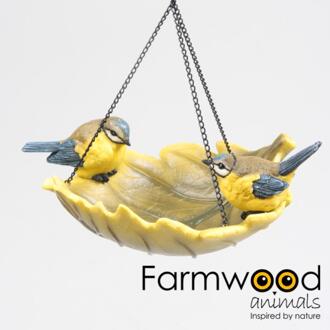 Farmwood Animals Vogelbad koolmees hangend 19.5x17.5x20cm geel