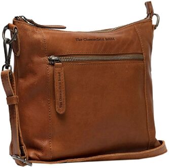 Faro Schoudertas cognac damestas - H 20 x B 23 x D 7.5 cm