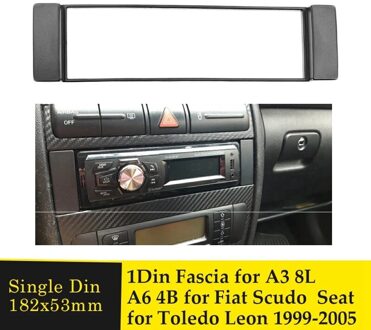Fascia 1 Din Frame Voor-A3 8L A6 4B Seat Toledo Leon Fiat Scudo Stereo Facia Plaat Dash Cd trim 1 Din Radio Cover